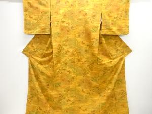 色紙に草花･蝶模様小紋着物